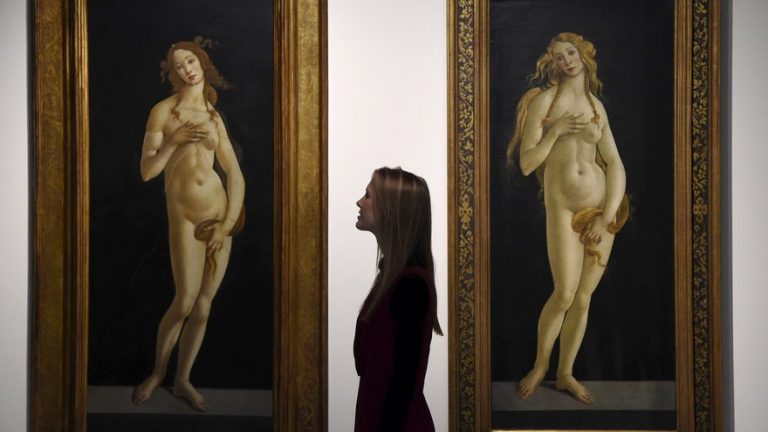 La guerra de los Uffizi con una página porno por la Venus de Botticelli