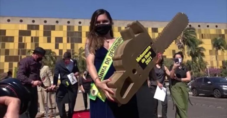 Greenpeace protesta contra el «desmonte» ambiental en Brasil