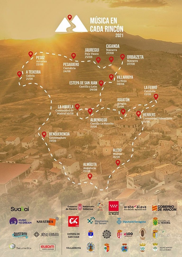 La II edición de ‘Música en cada rincón’ inicia gira en agosto con conciertos en 15 pequeños municipios del país