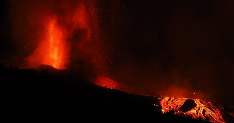 La evolución del nuevo volcán de La Palma