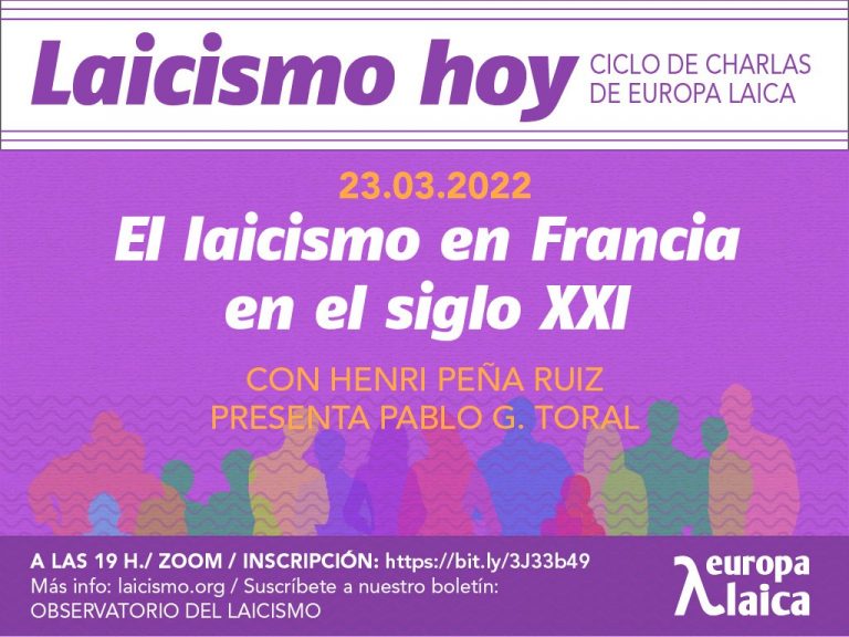 Henri Peña Ruiz nos hablará del laicismo en la Francia del s. XXI – El Observatorio del laicismo