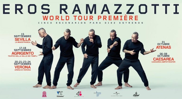 Eros Ramazzotti arranca el 15 de septiembre en La Maestranza de Sevilla su nueva gira internacional