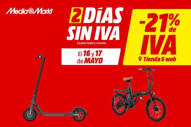 Mejores ofertas patinetes y bicicletas eléctricas en los 2 Días Sin IVA de MediaMarkt: ocho opciones que son una ganga