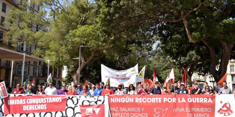 IU Málaga reivindica en el Día del Trabajo un aumento salarial y de los derechos laborales para superar la crisis