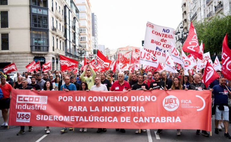«El seguimiento en la huelga del metal en Cantabria es de cerca un 95%, lo que demuestra el compromiso por conseguir un buen convenio»