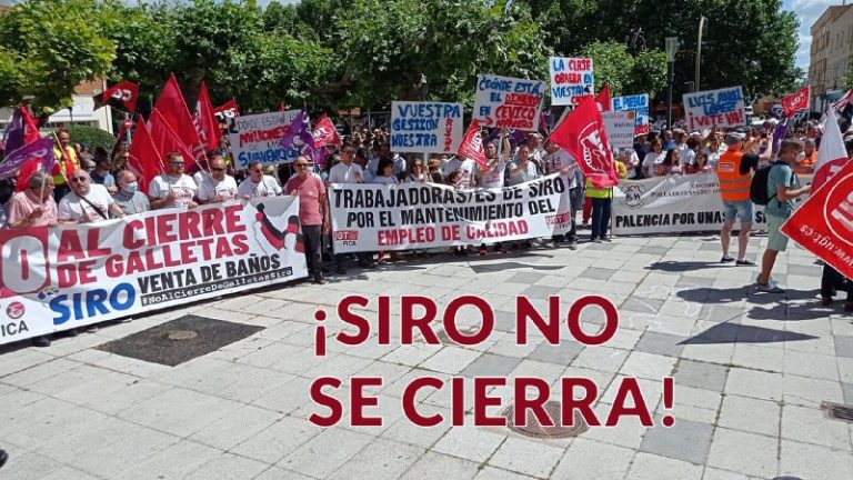 Trabajadores en lucha contra el cierre de la galletera Siro
