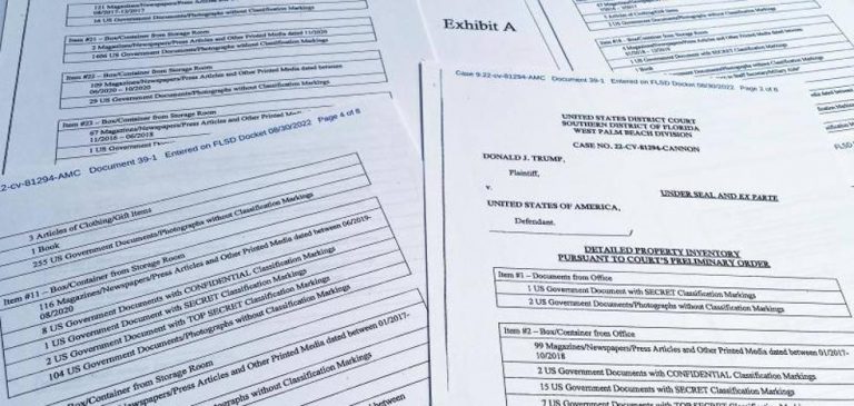 El FBI halló un documento con información nuclear de un Estado extranjero en los papeles incautados a Trump